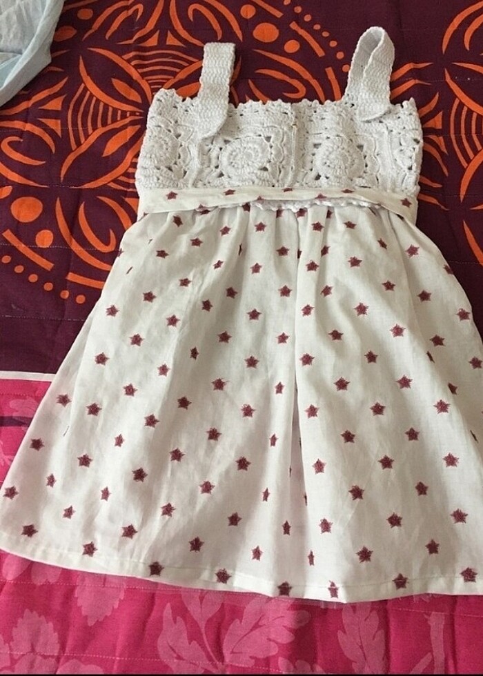 El yapımı kız çocuk elbise  - Görsel 4