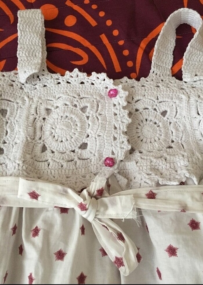 El yapımı kız çocuk elbise  - Görsel 5