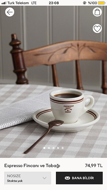 H&M Home Espresso Fincan