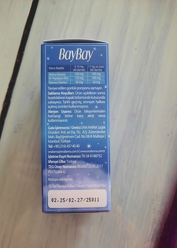 BayBay Night Melisa Ekstreli Takviye Sıvı 50 ml - Görsel 5