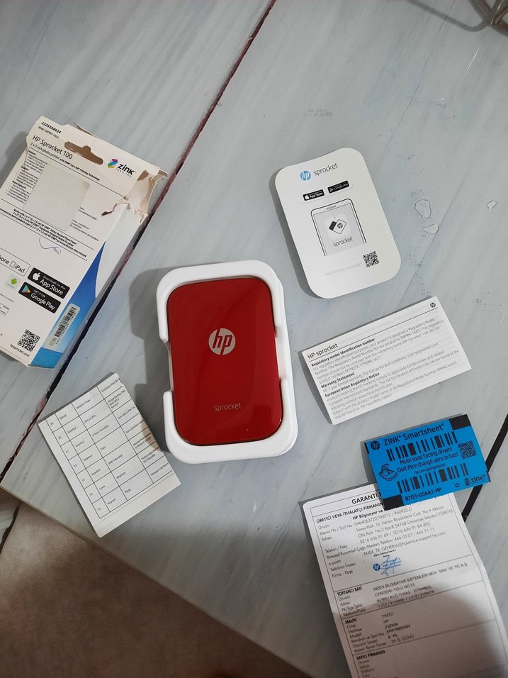 HP Sprocket Taşınabilir Kırmızı Fotoğraf Yazıcısı - Görsel 3