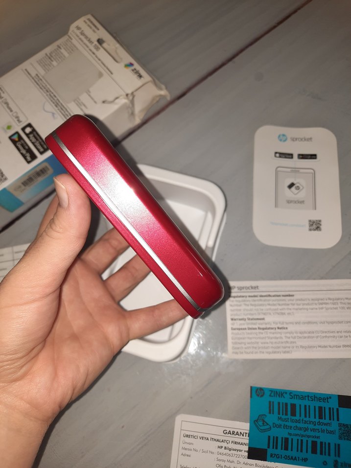 HP Sprocket Taşınabilir Kırmızı Fotoğraf Yazıcısı - Görsel 5