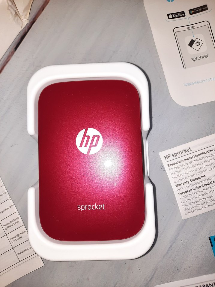 HP Sprocket Taşınabilir Kırmızı Fotoğraf Yazıcısı - Görsel 4