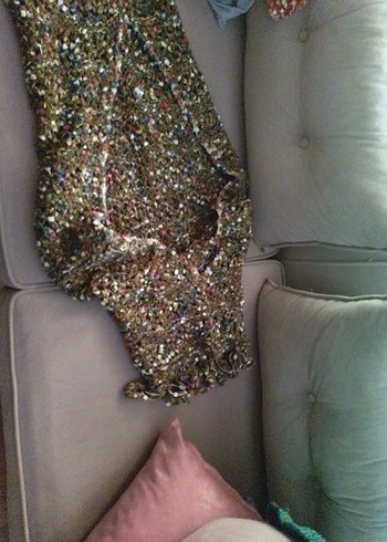 Yeşil Örgü Kadın Şal - Görsel 3