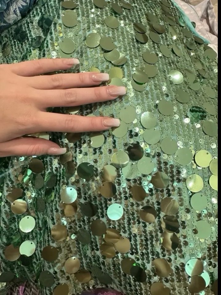 Yeşil Payetli Mini Straplez Elbise - Görsel 2