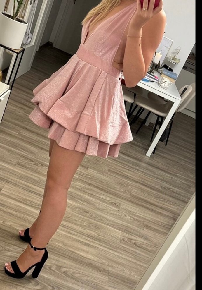 Y2k simli prenses model derin yakalı elbise - Görsel 2