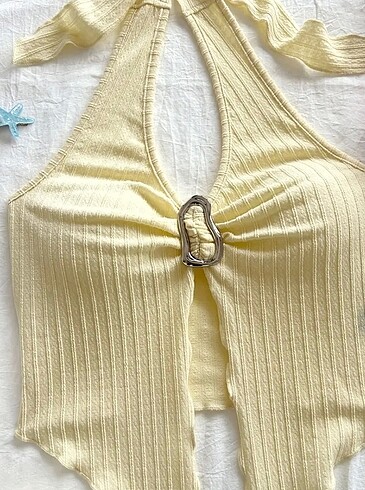 Butter yellow toka detaylı atlet