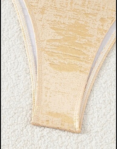 Sheinside Gold bikini takımı