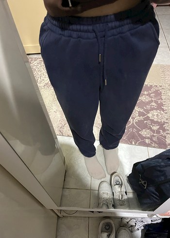 Kadın Mavi Rahat Kesim Midi Eşofman Altı - Görsel 2