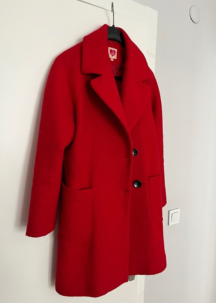 Kırmızı Kaban Kaşe - Görsel 2