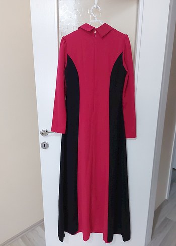 fuşya tesettür elbise - Görsel 5
