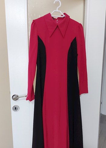fuşya tesettür elbise - Görsel 2