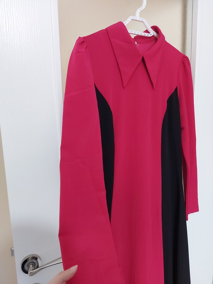 fuşya tesettür elbise - Görsel 4