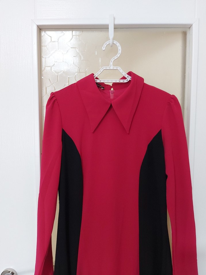 fuşya tesettür elbise - Görsel 3