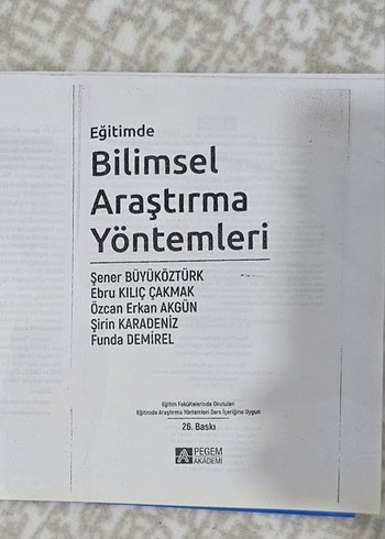 Eğitimde Bilimsel Araştırma Yöntemleri Kitabı