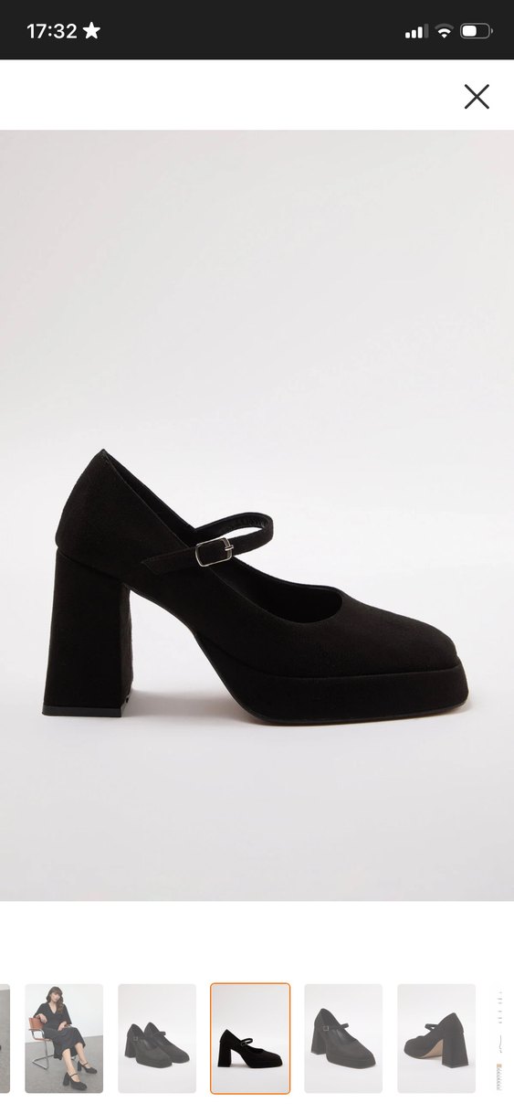 Siyah klasik platform Kadın Topuklu Ayakkabı - Görsel 3