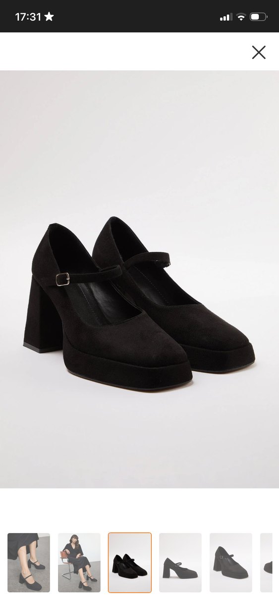 Siyah klasik platform Kadın Topuklu Ayakkabı - Görsel 2