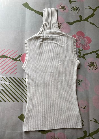 Beyaz Boğazlı Kolsuz Triko body - Görsel 3