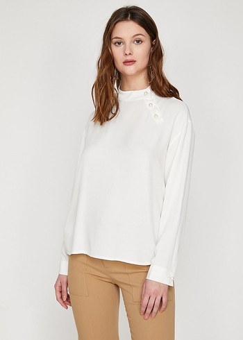 İnci detay bluz - Görsel 3