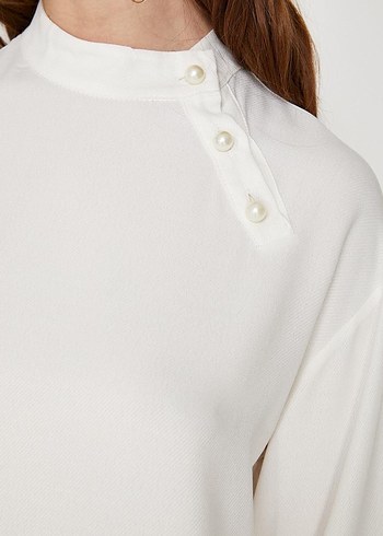 İnci detay bluz - Görsel 4