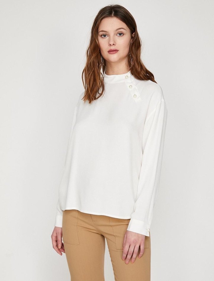 İnci detay bluz - Görsel 3