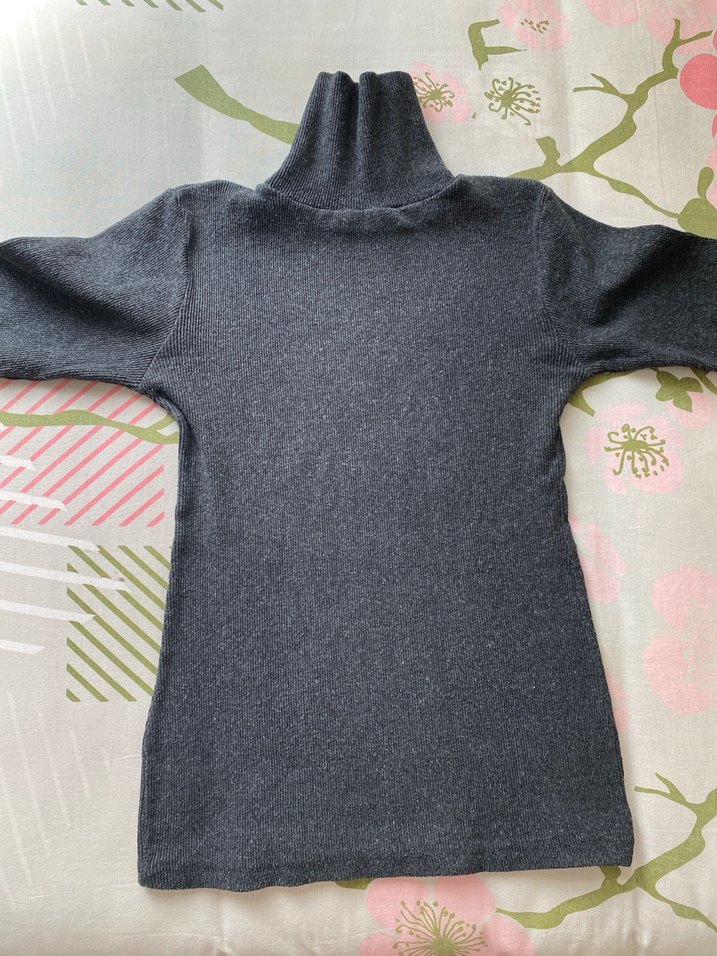 Gri Boğazlı Kadın Triko Kazak - Görsel 4