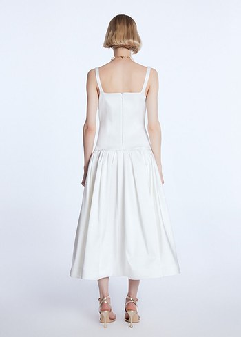 Adl mert aslan kare yaka saten elbise - Görsel 5