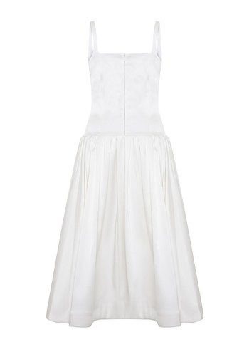 Adl mert aslan kare yaka saten elbise - Görsel 7