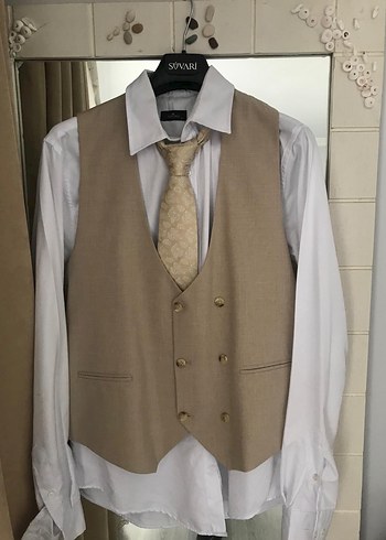 Bej takım elbise 50/6 drop süvari - Görsel 6