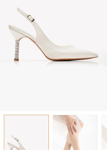 Taşlı topuklu ayakkabı stiletto - Görsel 2