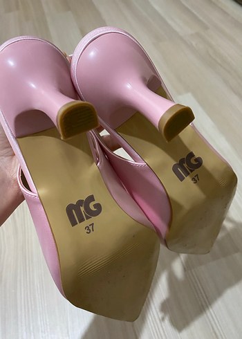 Pembe Fiyonklu Stiletto topuklu ayakkabı - Görsel 5