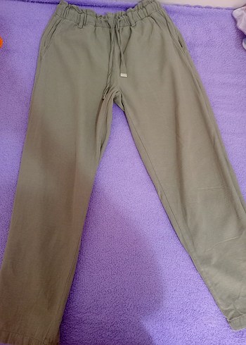 Trendyol & Milla Rahat Kesim Pastel Yeşil Kadın Kumaş Pantolon