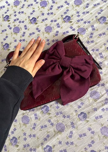 Bordo Fiyonk Detaylı Kadın toka - Görsel 3