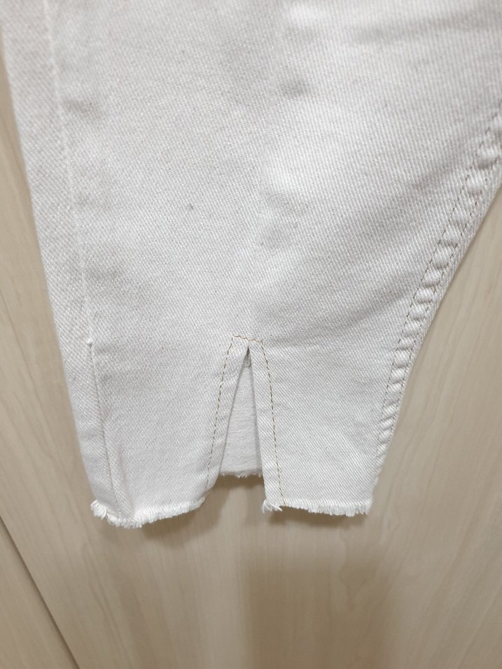 Ekru Midi Boy Regular Fit Kadın Kot Pantolon - Görsel 4