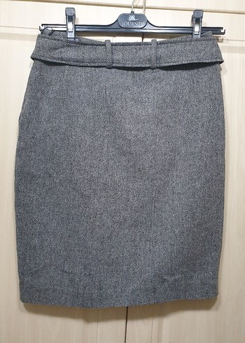 Gri Kısa Etek - Görsel 2