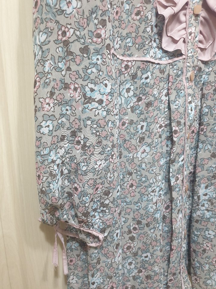 Uzun Kollu Fırfırlı Bohem Elbise - Görsel 4