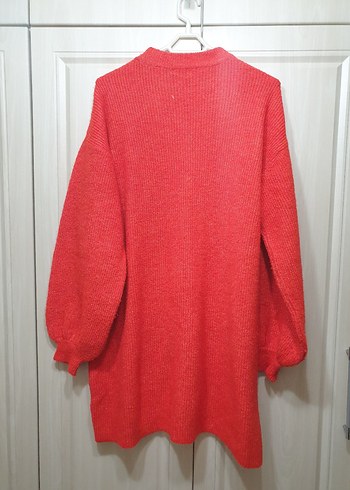 Turuncu Kadın Triko Uzun Kollu Elbise - Görsel 2