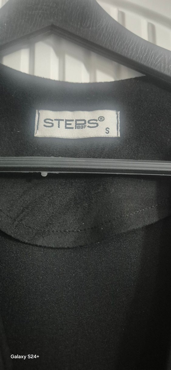 Kemerli Siyah Süet Kadın Elbise - Görsel 3