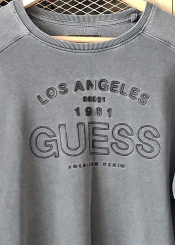 Guess Gri Uzun Kollu Erkek Sweatshirt - Görsel 2