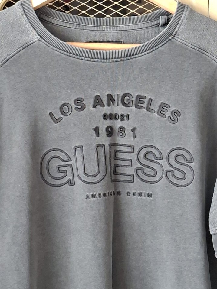 Guess Gri Uzun Kollu Erkek Sweatshirt - Görsel 2