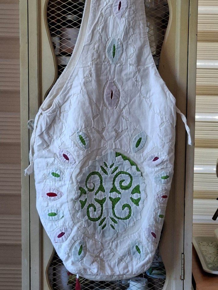 Nakış İşlemeli Beyaz Kol Çantası - Görsel 4