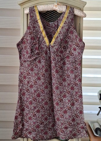 Bohem Bordo V Yaka Kolsuz tunik
