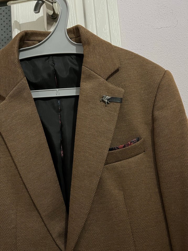 Kahverengi Erkek Ofis Takım Ceketi - Görsel 2