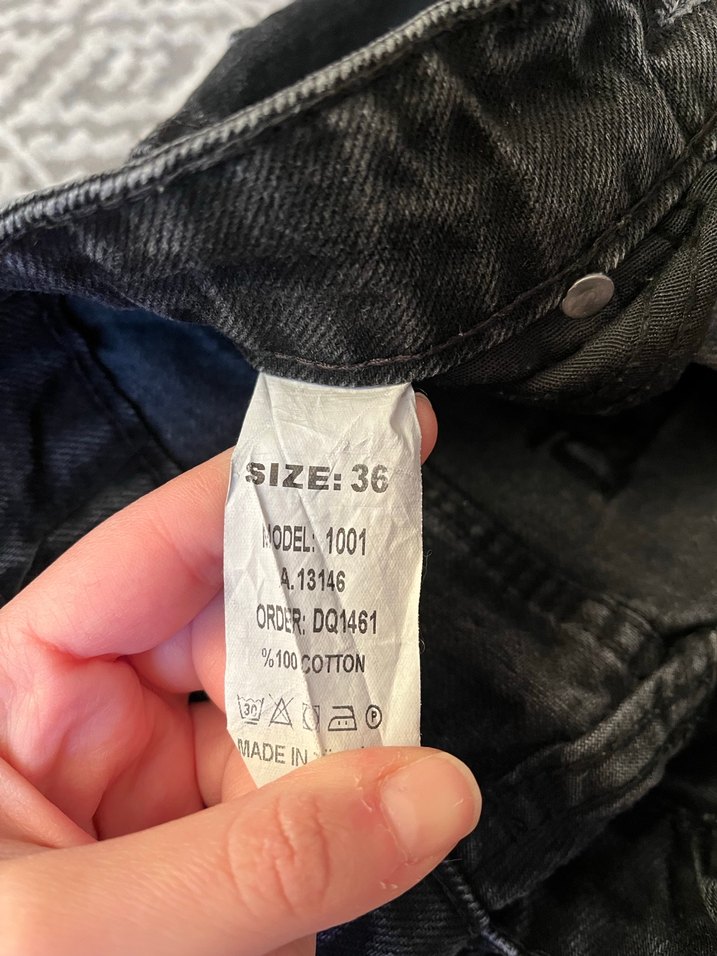 Düğmeli Kadın Kot Pantolon - Görsel 3