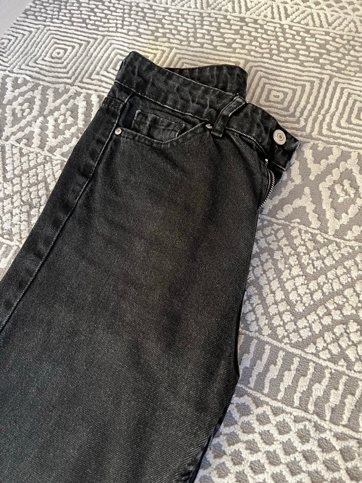 Düğmeli Kadın Kot Pantolon - Görsel 2