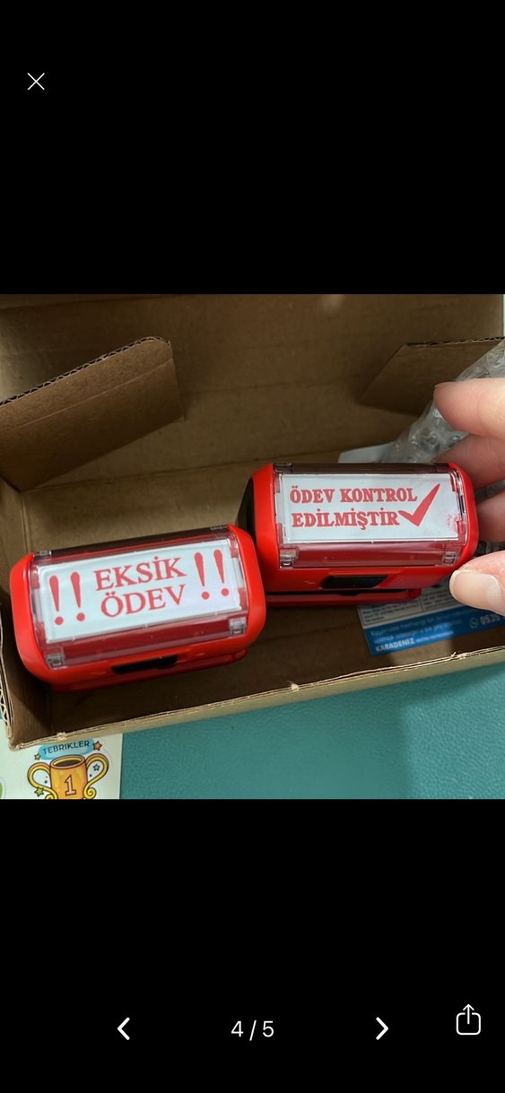 Ödev kontrol kaşesi (2adet) - Görsel 3