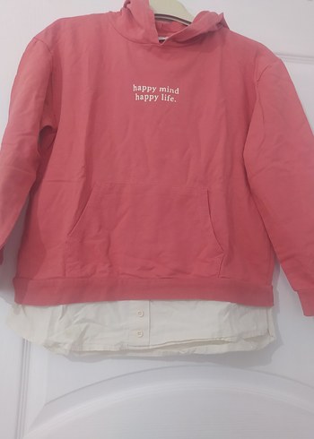 Pembe Pamuklu çocuk Sweatshirt