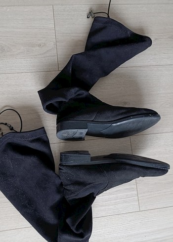 39 Beden siyah Renk Siyah Süet Dizüstü Stiletto Çizme
