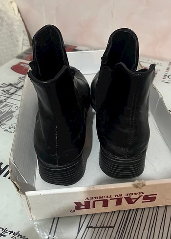 Diğer Siyah Rugan Tokalı Stiletto Topuklu Kadın Bot