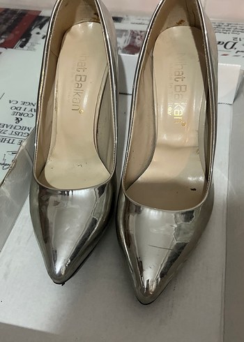Diger Bej Rugan Stiletto Topuklu Kadın Ayakkabı